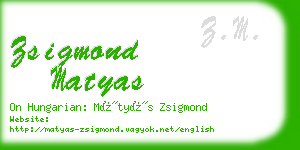 zsigmond matyas business card